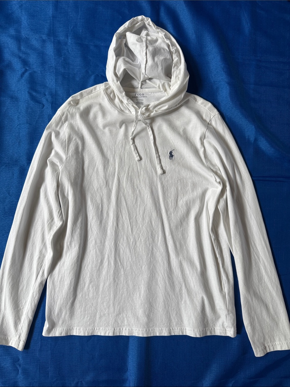 Polo by Ralph Lauren White Hooded Long-Sleeve Shirt - Size M